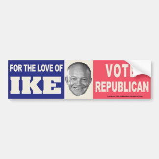 IKE Stemming Republikeinse Bumpersticker 1956
