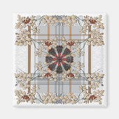 Ikea gooit geruite bruine magneet (Voorkant)