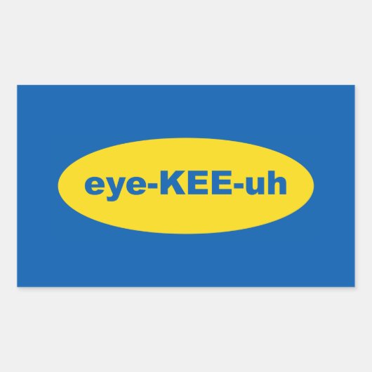 IKEA Logo Kunst Rechthoekige Sticker (Voorkant)