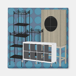 IKEA meubels planken blauwe magneet