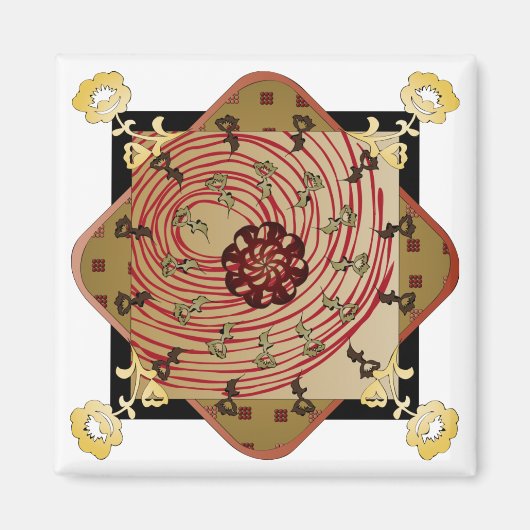 IKEA vloerkleden rode wervelmagneet Magneet (Voorkant)