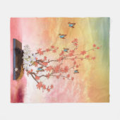 Ikebana-beeldscherm Fleece Deken (Voorkant (Horizontaal))