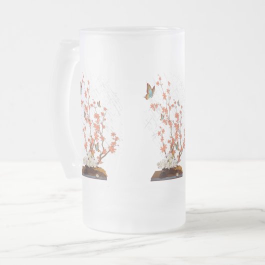 Ikebana-beeldscherm Matglas Bierpul (Voorkant links)