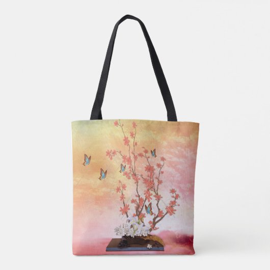 Ikebana-beeldscherm Tote Bag (Achterkant)