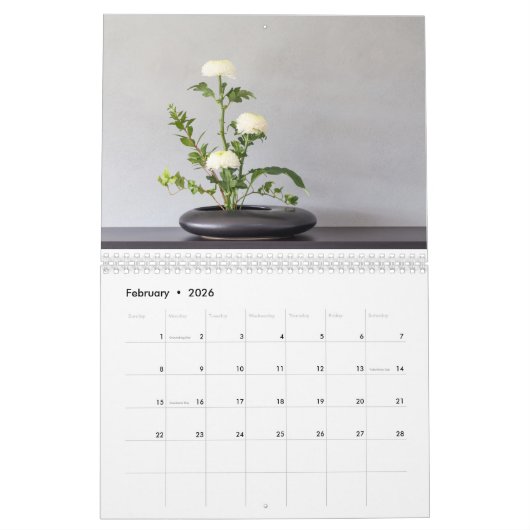 Ikebana Calendar Kalender (Feb 2026)