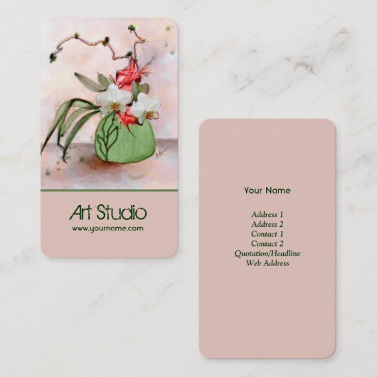Ikebana Floral Art Studio Visitekaartje (Voorkant / Achterkant)