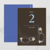 Ikebana Frangipani Blue Tropical Flower Wedding Briefkaart (Voorkant / Achterkant)