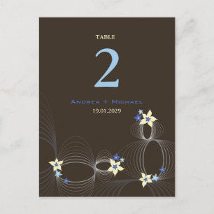 Ikebana Frangipani Blue Tropical Flower Wedding Briefkaart