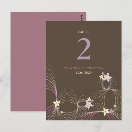 Ikebana Frangipani Paarse tropische bloemen bruilo Briefkaart (Voorkant / Achterkant)