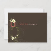 Ikebana Frangipani Pink Tropical Flower Wedding Bedankkaart (Achterkant)