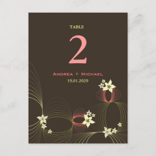 Ikebana Frangipani Pink Tropical Flower Wedding Briefkaart