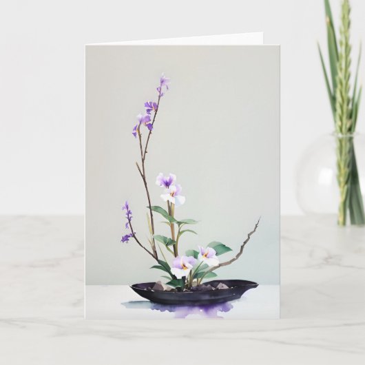 Ikebana in het Paarse Kaart (Voorkant)
