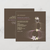 Ikebana Paarse Frangipani Tropical Wedding Invite Kaart (Voorkant / Achterkant)