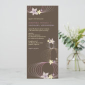 Ikebana Paarse Frangipani Tropical Wedding Invite Kaart (Staand voorkant)