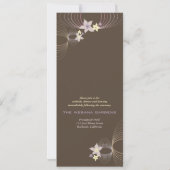 Ikebana Paarse Frangipani Tropical Wedding Invite Kaart (Achterkant)
