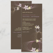 Ikebana Paarse Frangipani Tropical Wedding Invite Kaart (Voorkant / Achterkant)