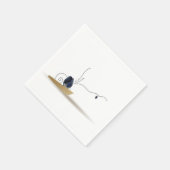 Ikebana spiraalblauw iris bud mosselgedicht kust servet (Hoek)