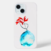 Ikebana waterverf blauw vaas Case-Mate iPhone case (Achterkant)