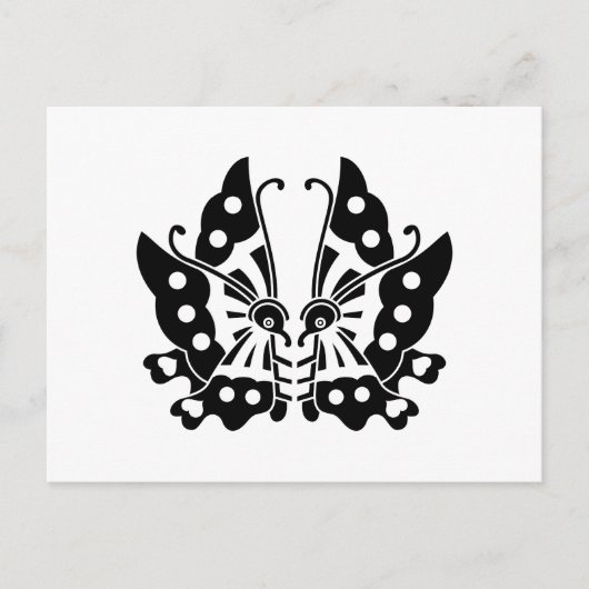 Ikeda met vlinders briefkaart (Voorkant)
