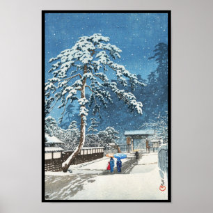 Ikegami Honmonji Tempel Kawase Hasui shin hanga Poster