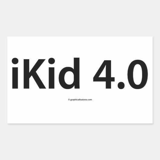 iKid 4.0 Stickers rechthoek (Voorkant)