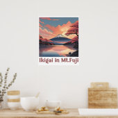Ikigai in Mount Fuji: Serene Japanese Art Poster (Keuken)