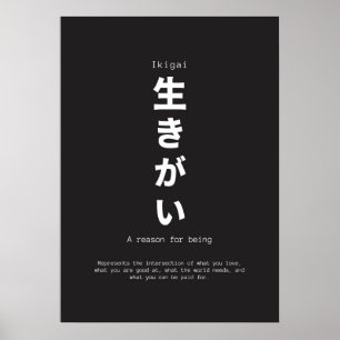 ikigai japaneses inspirerend quote poster