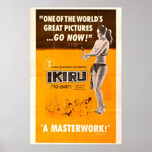 Ikiru 1952 Film POSTER PRINT A5-A1 Akira Kurosawa