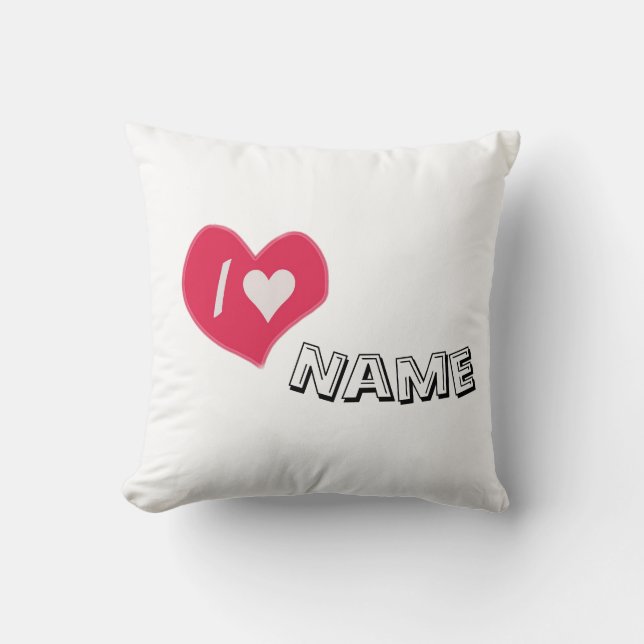“Ik💕Jou Hart – Cute Romantische Cadeau Design” Kussen (Voorkant)