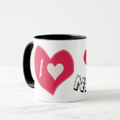 “Ik💕Jou Hart – Cute Romantische Cadeau Design” Mok (Voorkant links)