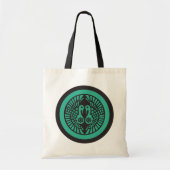 Ikko Ikki Mon Japanese Clan Donkergrijs Groen Tote Bag (Voorkant)