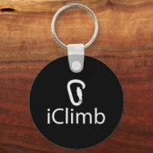 Iklim Fun Rock-klimmer Cute Climate Humor Sleutelhanger (Voorkant)