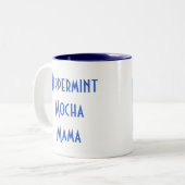 iKnit-Mok (blauw) Tweekleurige Koffiemok (Voorkant links)