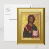 Ikon of Christus Briefkaart (Voorkant / Achterkant)