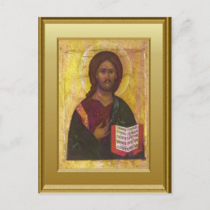 Ikon of Christus Briefkaart
