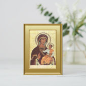Ikon of the Virgin Mary and the child Jesus Briefkaart (Staand voorkant)