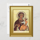 Ikon of the Virgin Mary and the child Jesus Briefkaart (Voorkant / Achterkant)