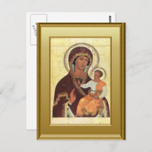 Ikon of the Virgin Mary and the child Jesus Briefkaart (Voorkant / Achterkant)