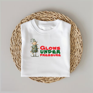 Ikonische vintage cartoon elf in lichtjes verstrik t-shirt