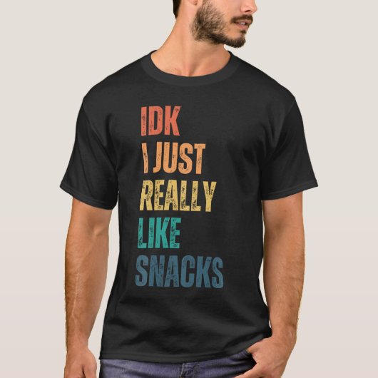 IKR ik vind snacken gewoon echt leuk Grappig vinta T-shirt (Voorkant)