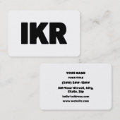 IKR | Tekst Slaag Visitekaartje (Voorkant / Achterkant)