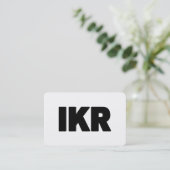 IKR | Tekst Slaag Visitekaartje (Staand voorkant)