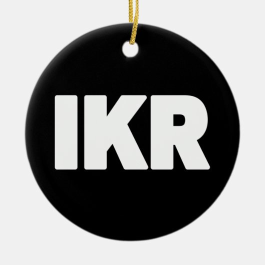 IKR | Tekst Slang Keramisch Ornament (Voorkant)