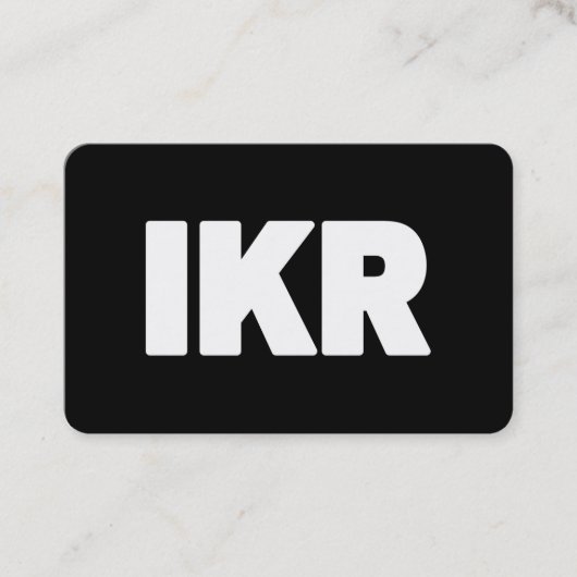 IKR | Tekst Slang Visitekaartje (Voorkant)