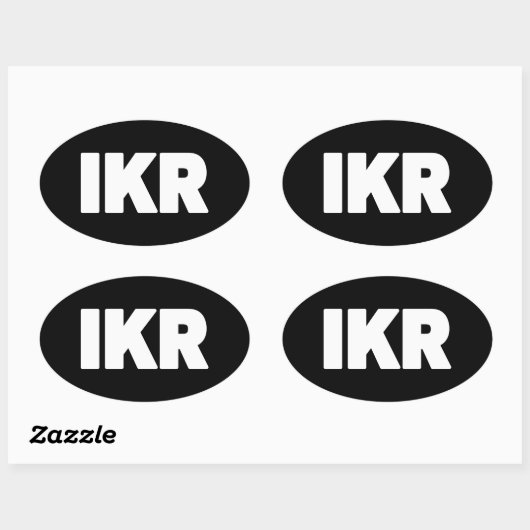 IKR | Text Slang Oval Sticker (Vel)