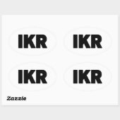 IKR | Text Slang Ovale Sticker (Vel)