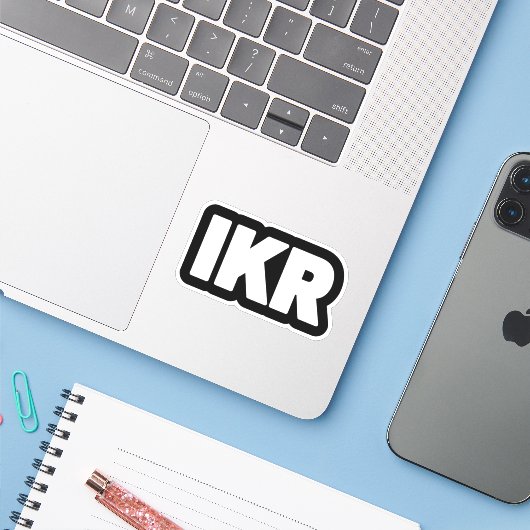 IKR | Text Slang Sticker (Laptop met iPhone)