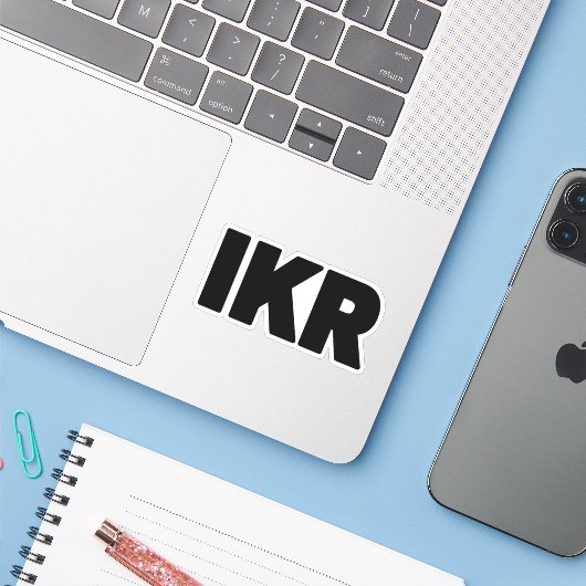 IKR | Text Slang Sticker (Laptop met iPhone)