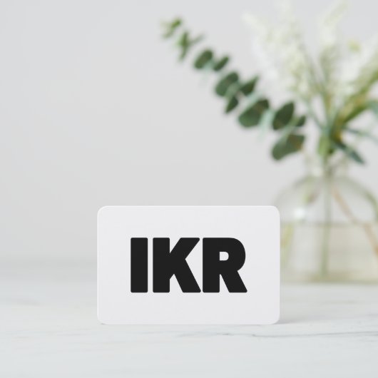 IKR | Text Slang Visitekaartje (Staand voorkant)