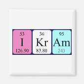 Ikram periodieke lijstnaam magnet (Voorkant)